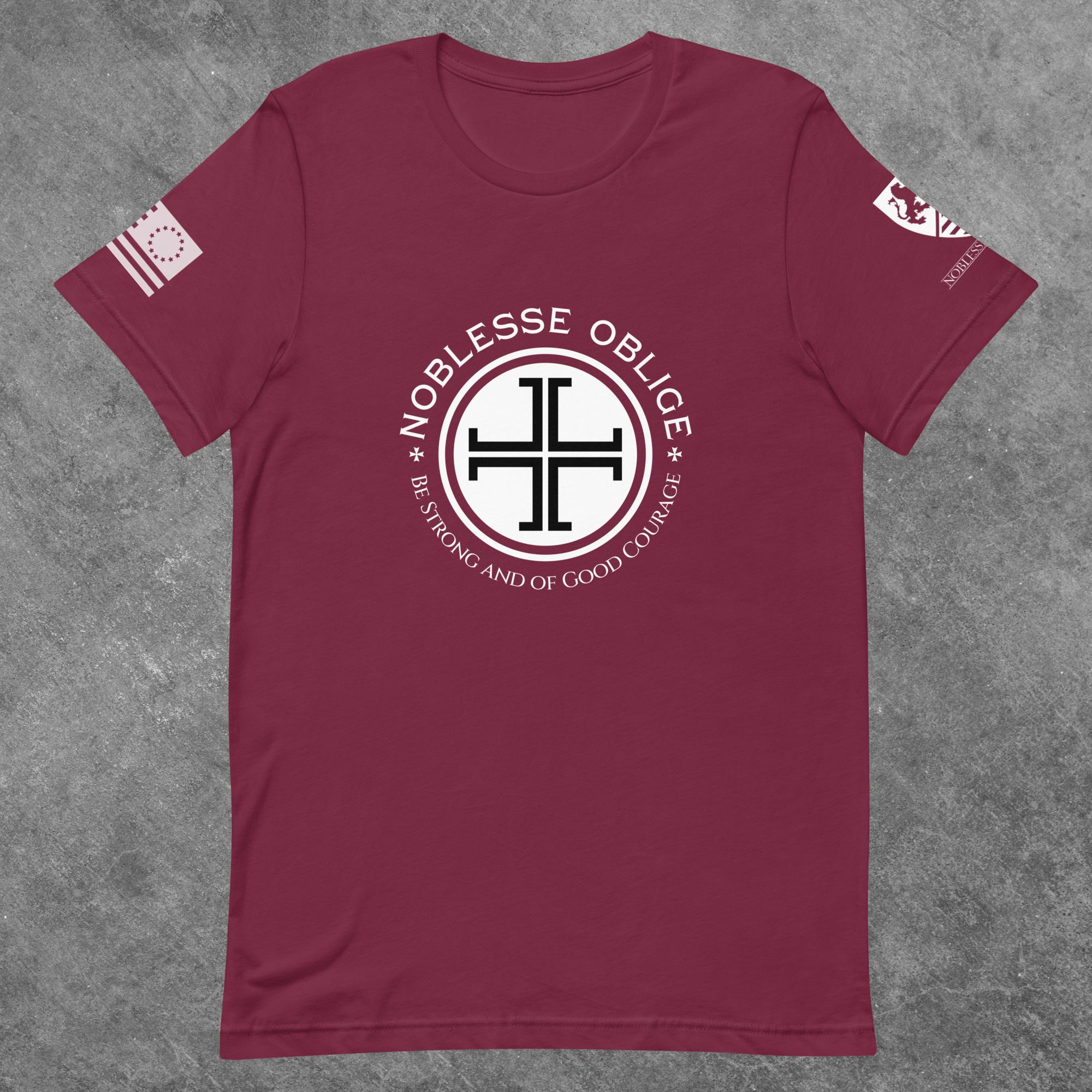 Be Strong and Of Good Courage - Heather T-Shirt - Noblesse Oblige Apparel