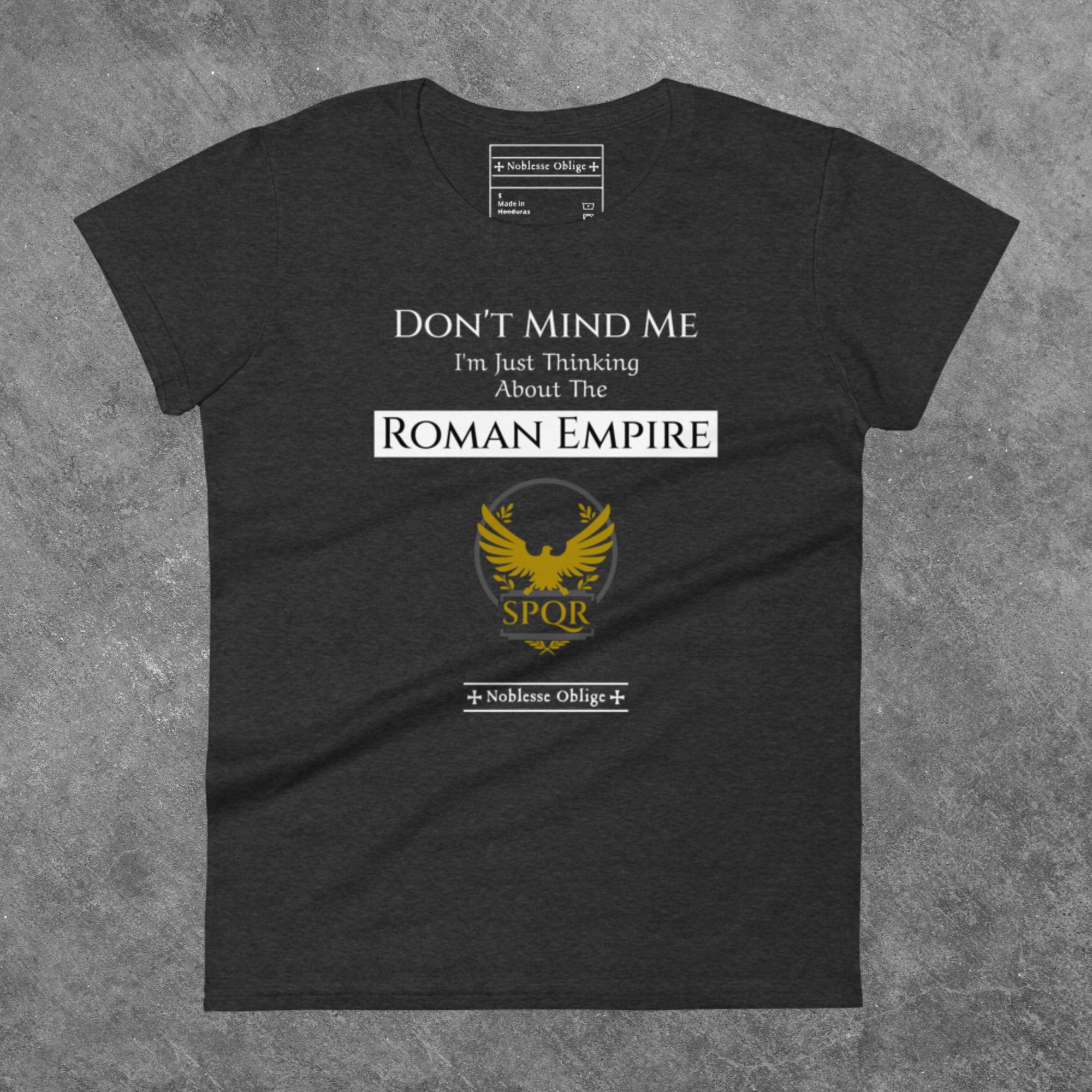 Just Thinking About ROME - Women's Fitted T-Shirt - Noblesse Oblige Apparel