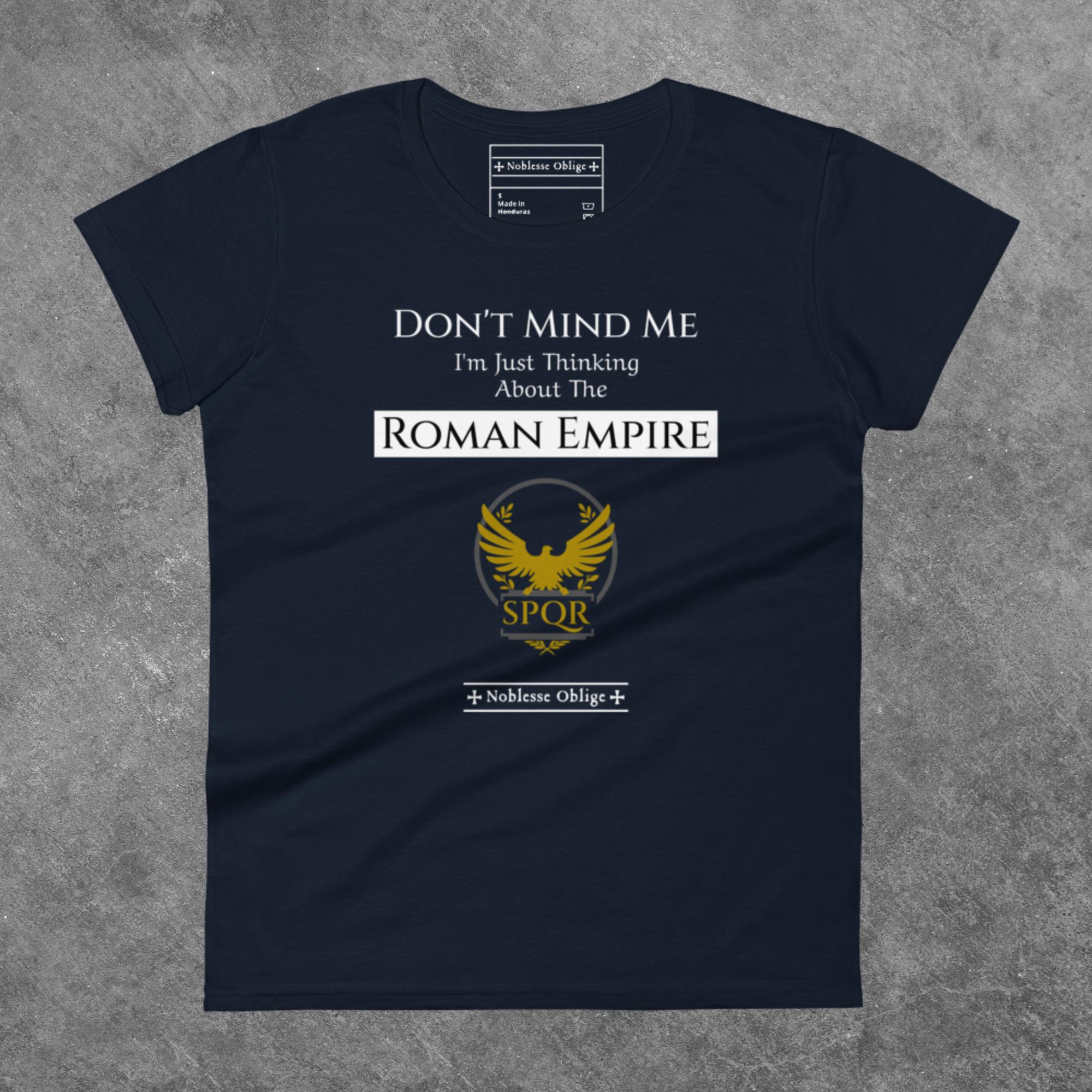 Just Thinking About ROME - Women's Fitted T-Shirt - Noblesse Oblige Apparel